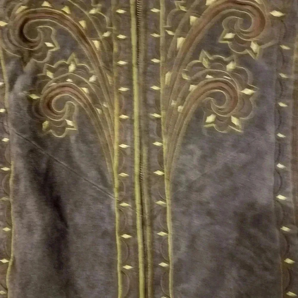 BOB MACKIE Sweater Jacket Art To Wear Suede Knit Zip Up Relaxed Fit L - Picture 2 of 7